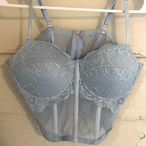 Blue Lace Corset Top